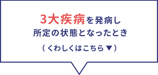 3大疾病を発病し所定の状態となったとき（くわしくはこちら）