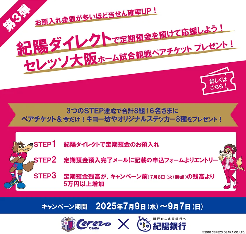 紀陽ダイレクト×セレッソ大阪 キャンペーン第3弾