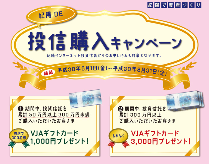  紀陽DE投信購入キャンペーン