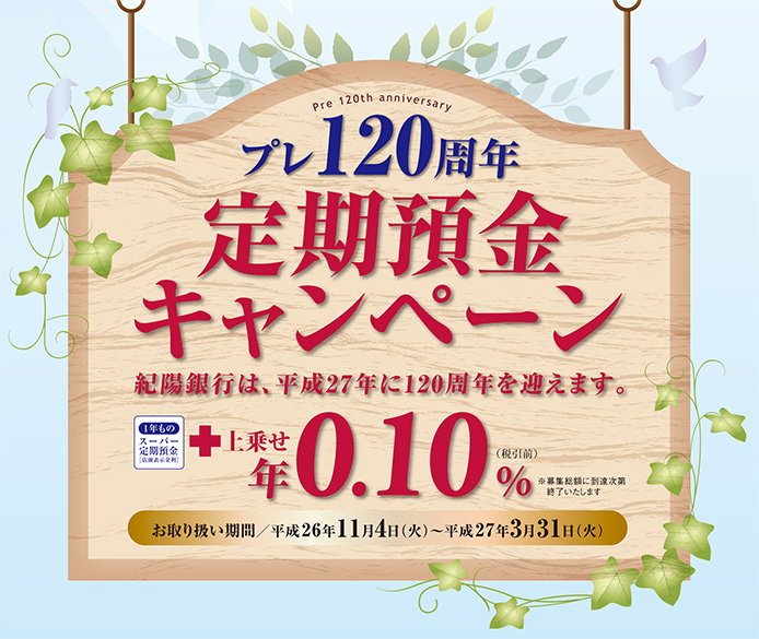 プレ120周年定期預金キャンペーン